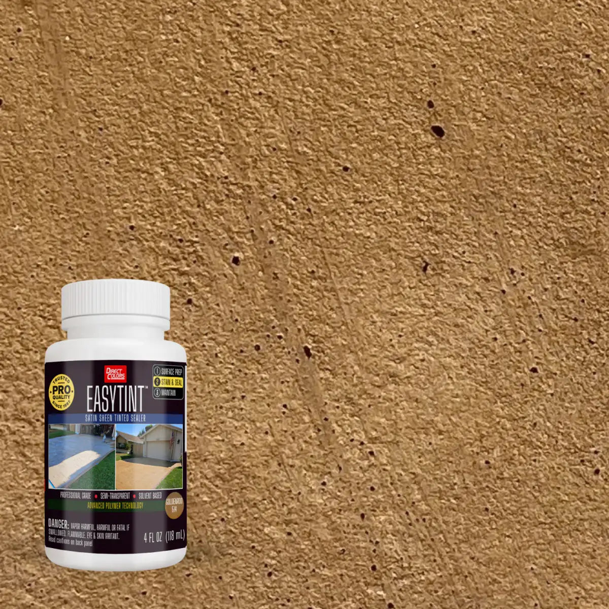 4 ounces of EasyTint™ Tinted Concrete Sealer in 514 Goldenrod