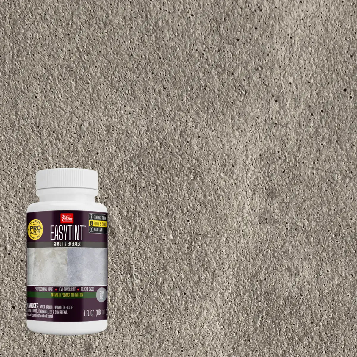 4 ounces of EasyTint™ Tinted Concrete Sealer in 515 Gray