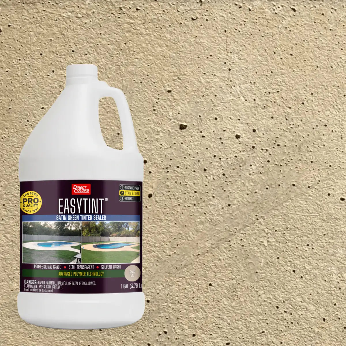 1 gallon of EasyTint™ Tinted Concrete Sealer in 516 Khaki