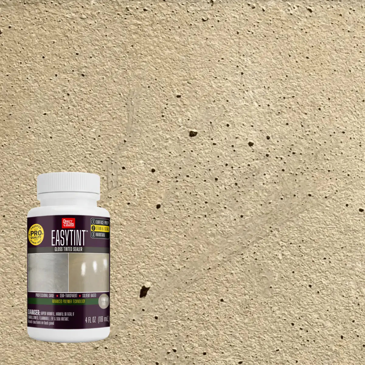 4 ounces of EasyTint™ Tinted Concrete Sealer in 516 Khaki