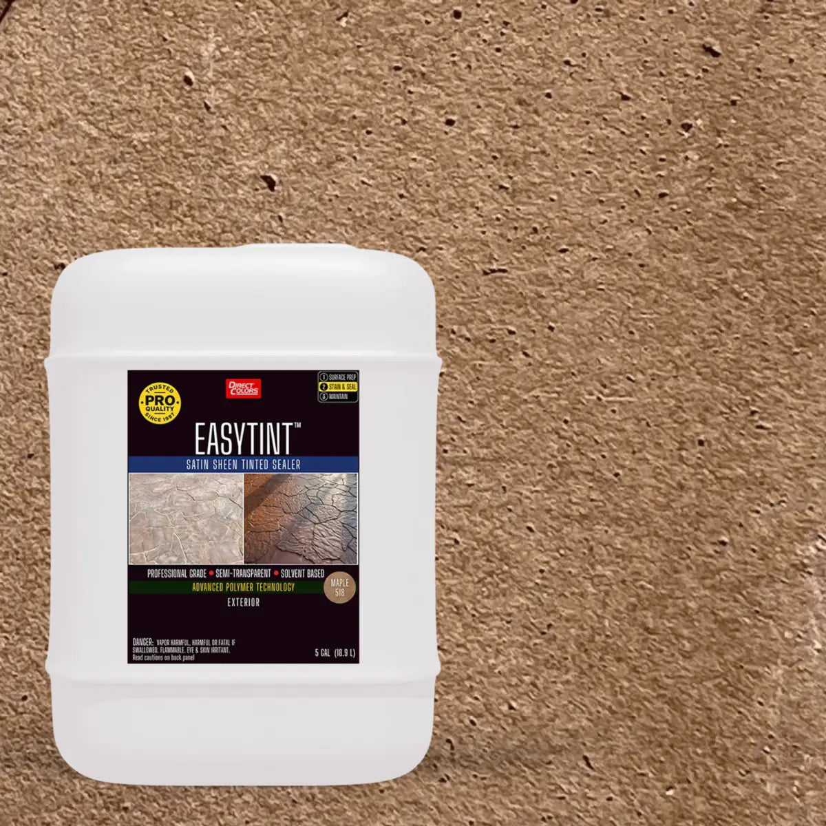 5 gallons of EasyTint™ Tinted Concrete Sealer in 518 Maple