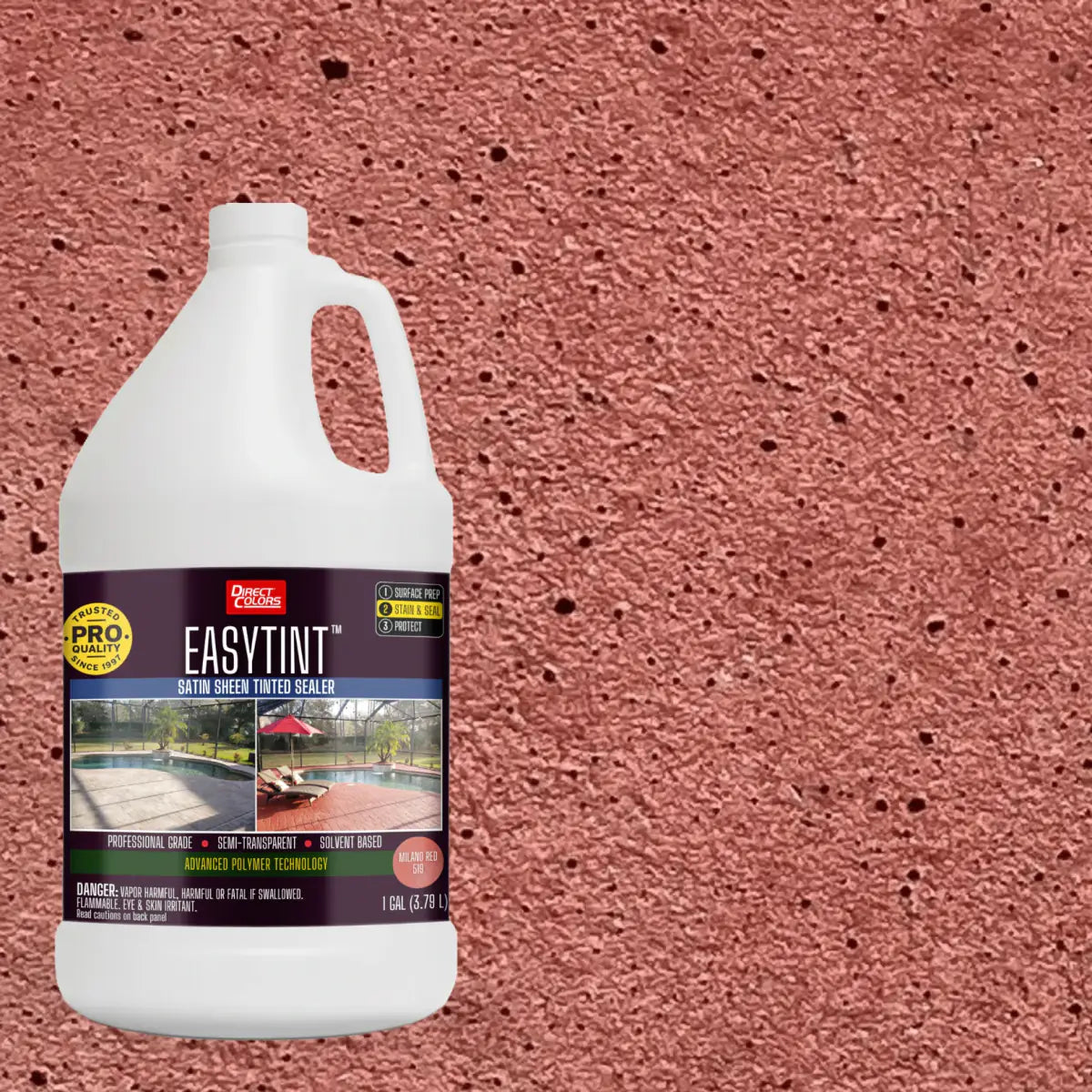 1 gallon of EasyTint™ Tinted Concrete Sealer in 519 Milano Red