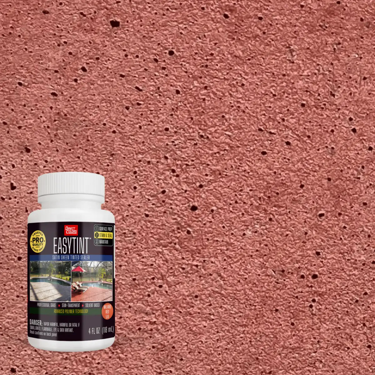 4 ounces of EasyTint™ Tinted Concrete Sealer in 519 Milano Red