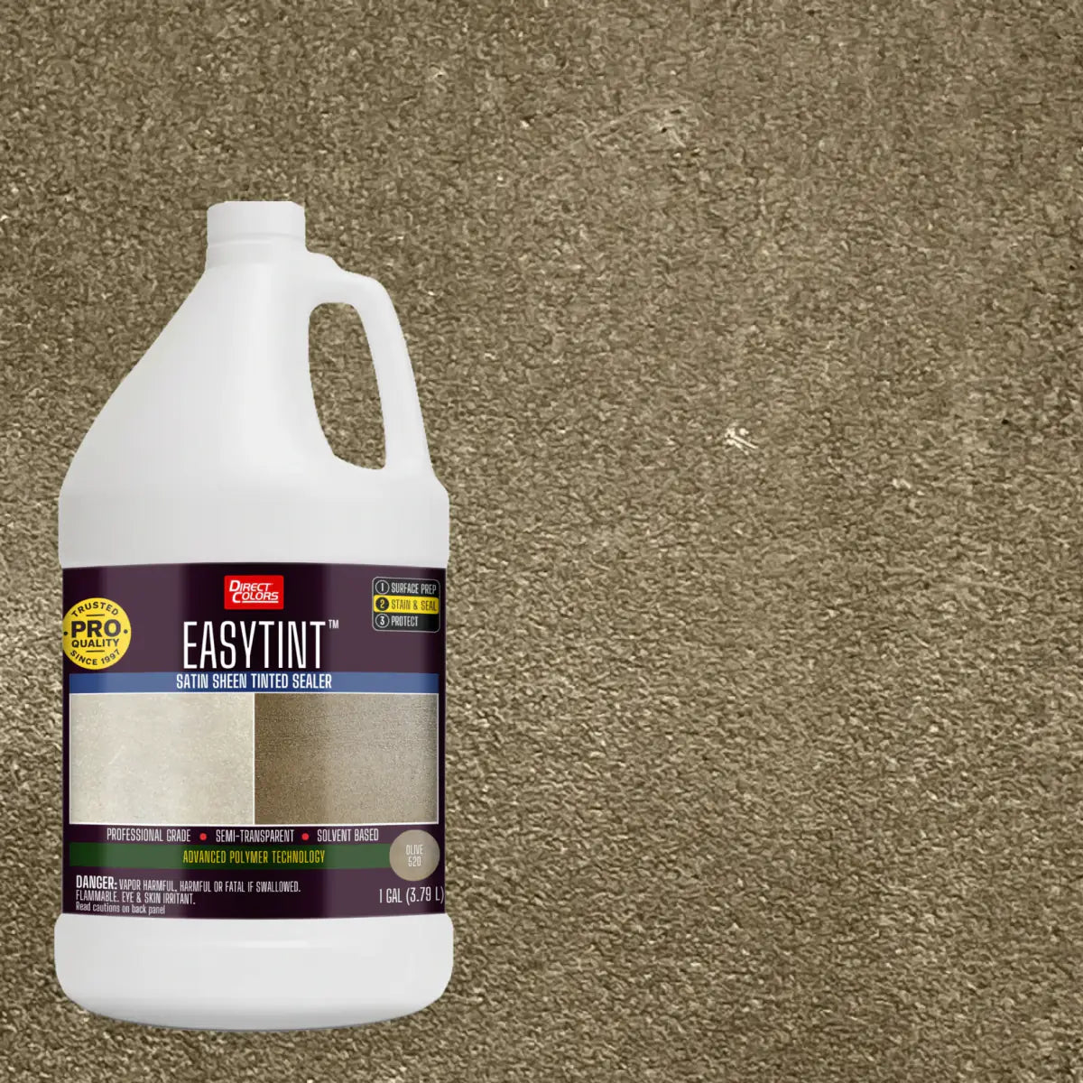 1 gallon of EasyTint™ Tinted Concrete Sealer in 520 Olive