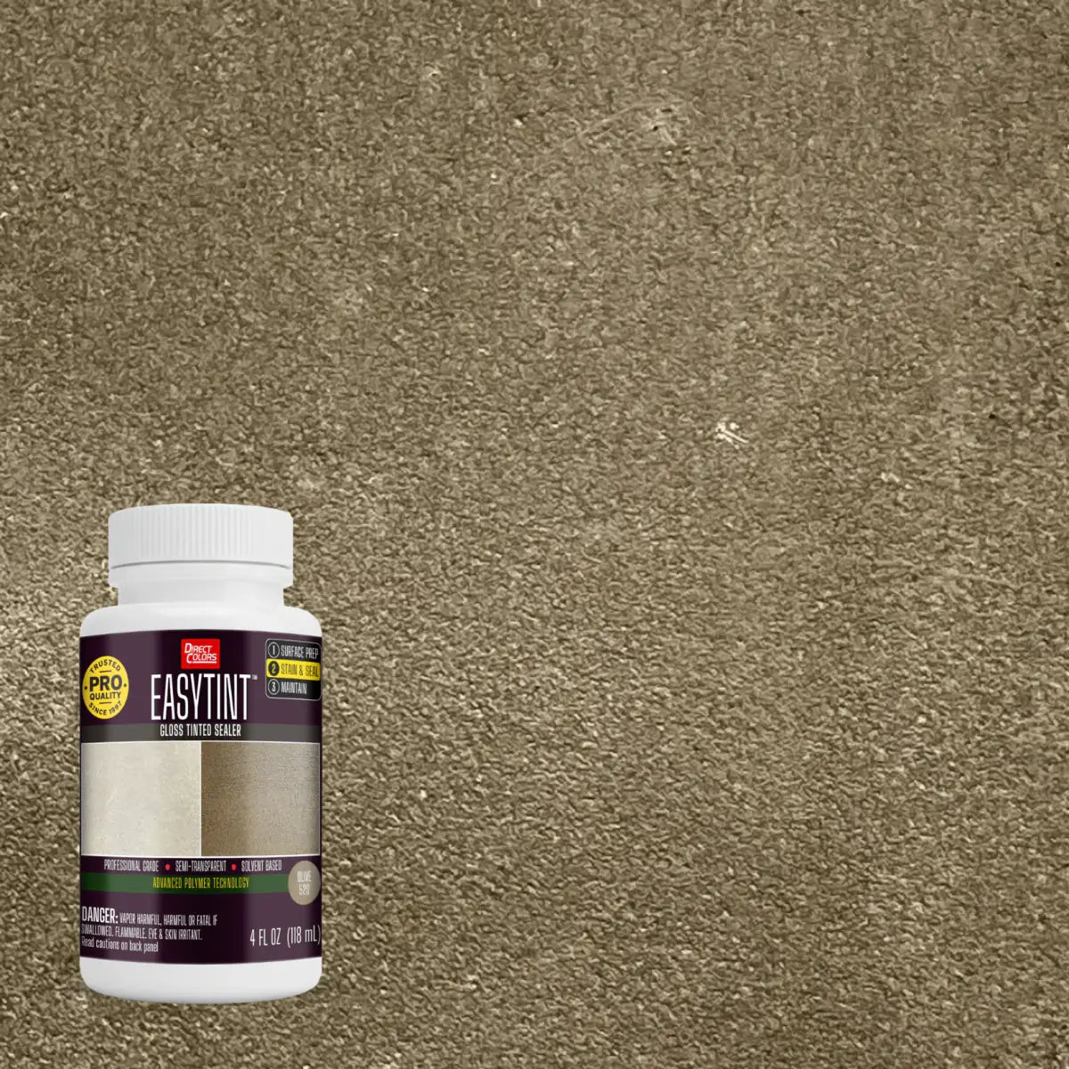 4 ounces of EasyTint™ Tinted Concrete Sealer in 520 Olive