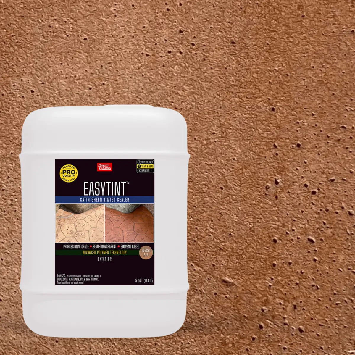 5 gallons of EasyTint™ Tinted Concrete Sealer in 523 Russet