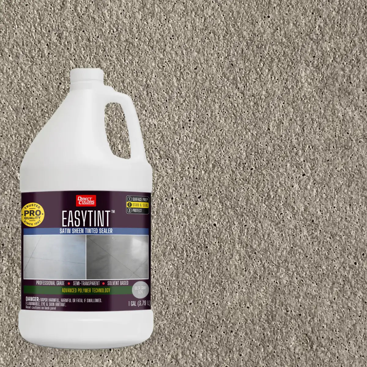 1 gallon of EasyTint™ Tinted Concrete Sealer in 524 Silver Gray