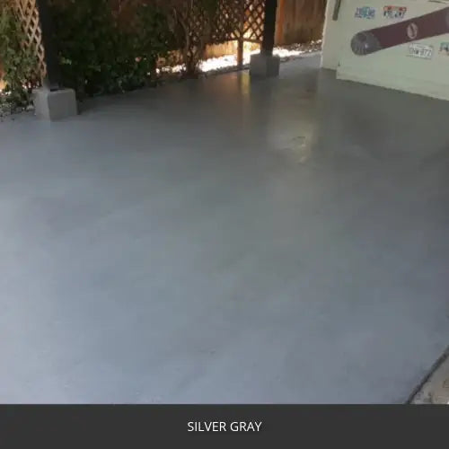 Sealed concrete garage floor, EasyTint™ Tinted Concrete Sealer in 524 Silver Gray