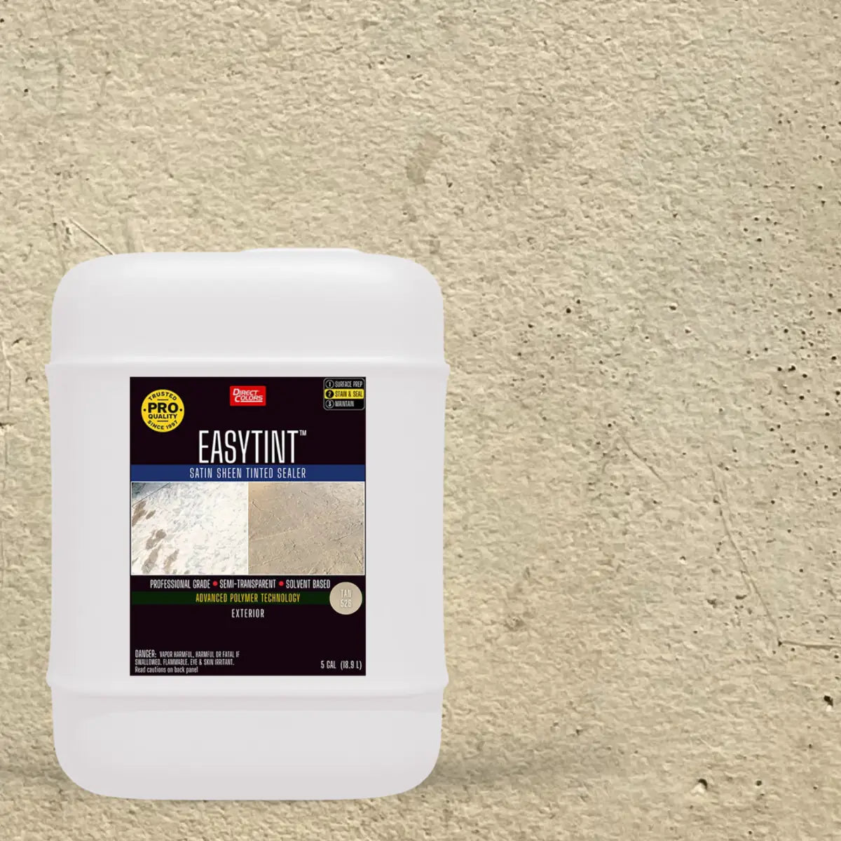 5 gallons of EasyTint™ Tinted Concrete Sealer in 526 Tan