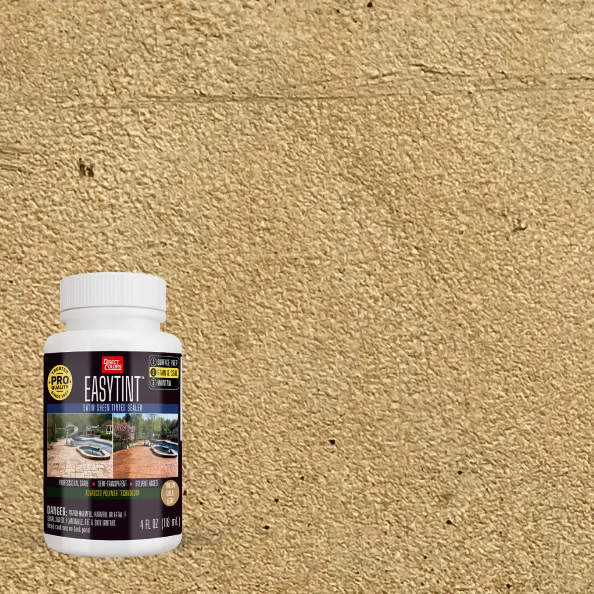 4 ounces of EasyTint™ Tinted Concrete Sealer in 530 Yukon Gold
