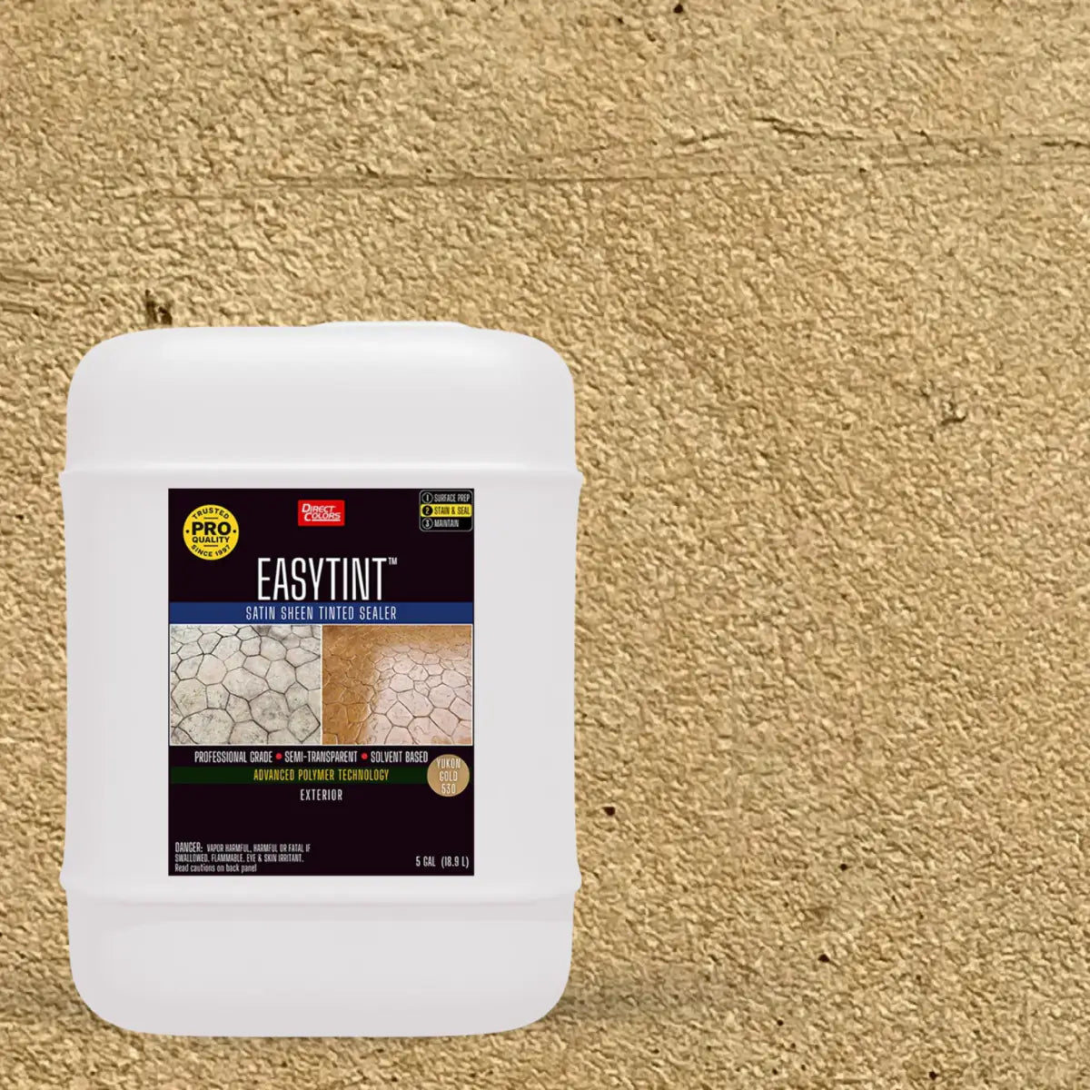 5 gallons of EasyTint™ Tinted Concrete Sealer in 530 Yukon Gold