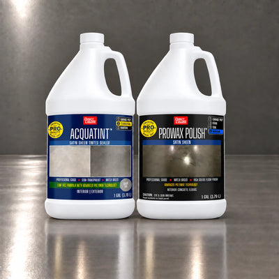 AcquaTint™ PRO Colored Sealer in 503 Black with ProWax Polish™ Satin, 1 gallon 2-step kit