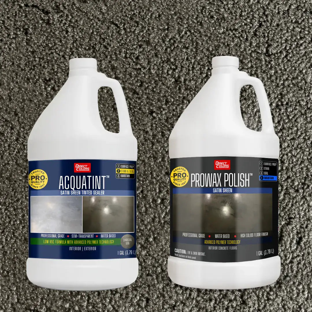 AcquaTint™ PRO Colored Sealer in 506 Charcoal with ProWax Polish™ Satin, 1 gallon 2-step kit