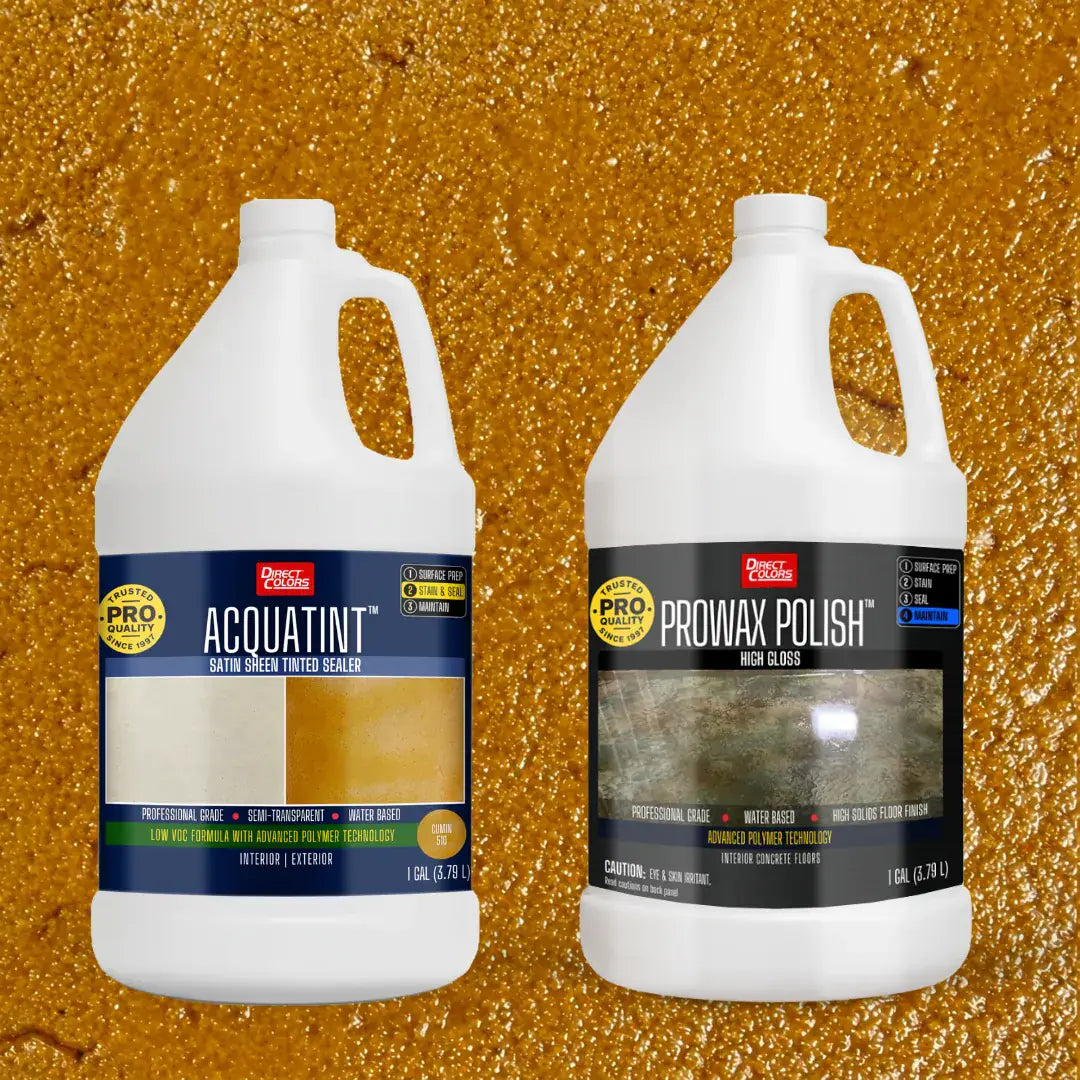 AcquaTint™ PRO Colored Sealer in 510 Cumin with ProWax Polish™ High Gloss, 1 gallon 2-step kit
