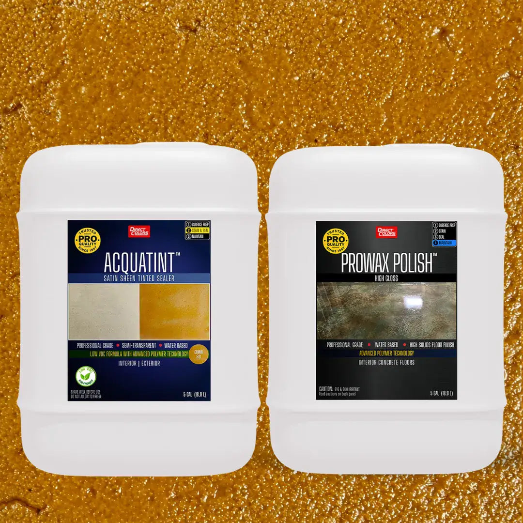 AcquaTint™ PRO Colored Sealer in 510 Cumin with ProWax Polish™ High Gloss, 5 gallon 2-step kit