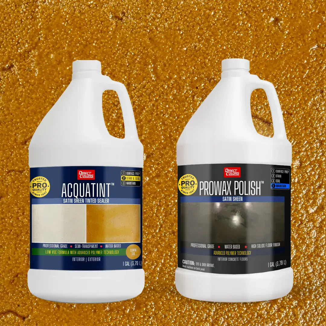AcquaTint™ PRO Colored Sealer in 510 Cumin with ProWax Polish™ Satin, 1 gallon 2-step kit