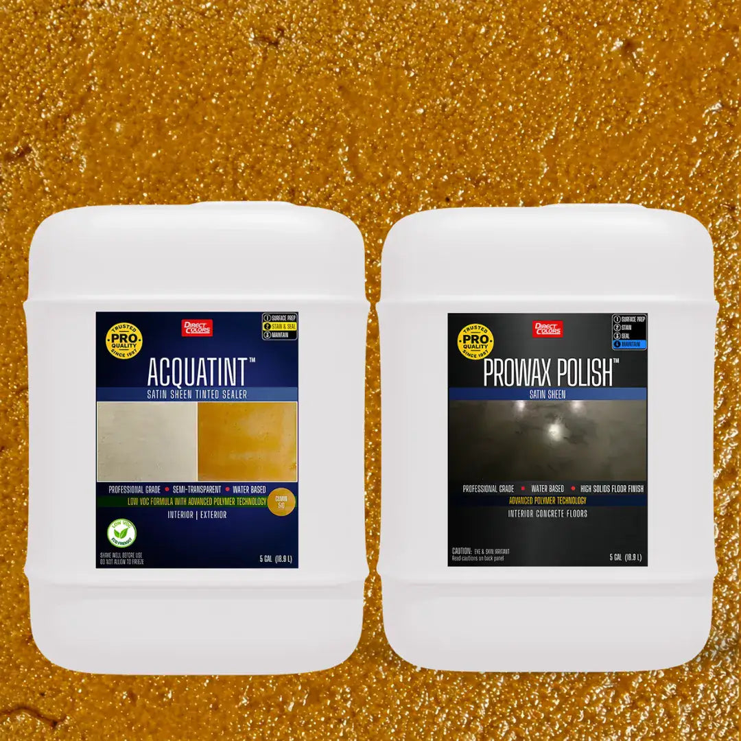 AcquaTint™ PRO Colored Sealer in 510 Cumin with ProWax Polish™ Satin, 5 gallon 2-step kit