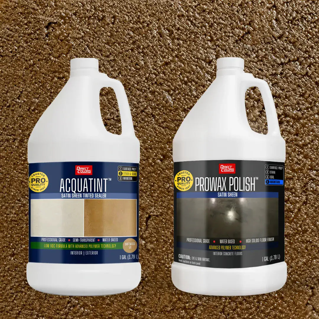 AcquaTint™ PRO Colored Sealer in 511 Driftwood with ProWax Polish™ Satin, 1 gallon 2-step kit