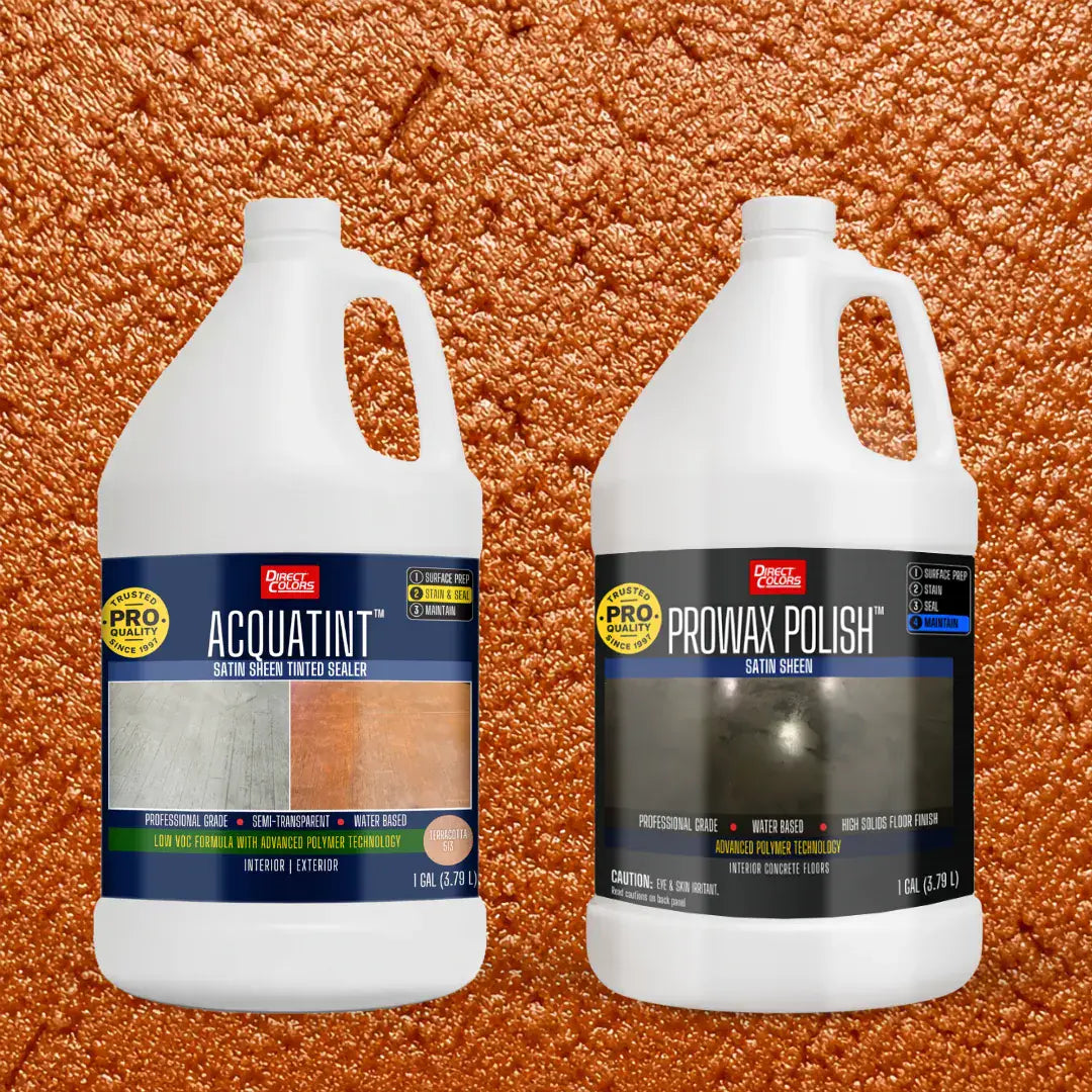 AcquaTint™ PRO Colored Sealer in 513 Terracotta with ProWax Polish™ Satin, 1 gallon 2-step kit