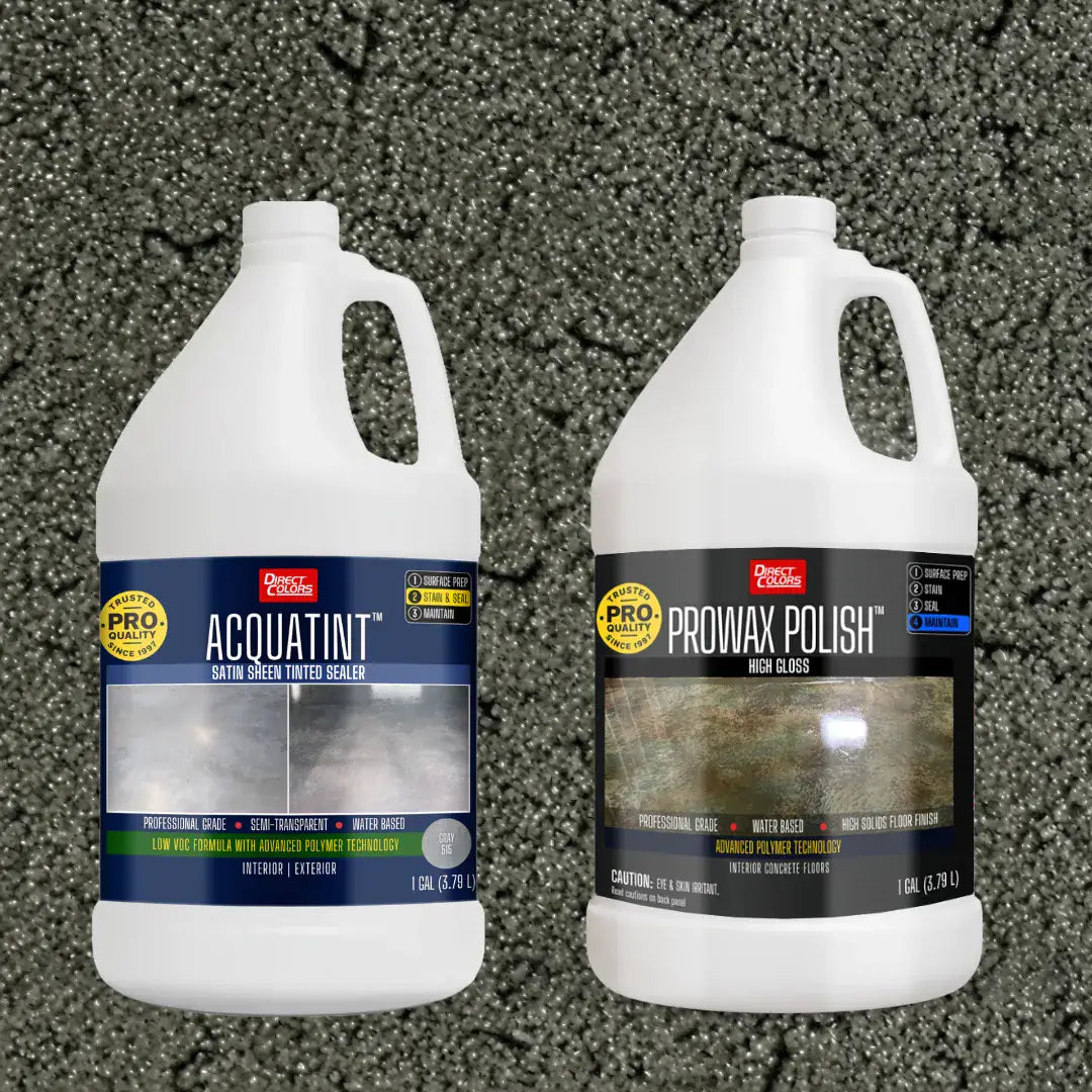AcquaTint™ PRO Colored Sealer in 515 Gray with ProWax Polish™ High Gloss, 1 gallon 2-step kit