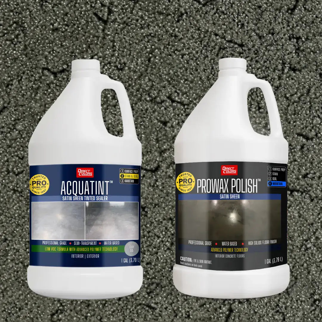 AcquaTint™ PRO Colored Sealer in 515 Gray with ProWax Polish™ Satin, 1 gallon 2-step kit
