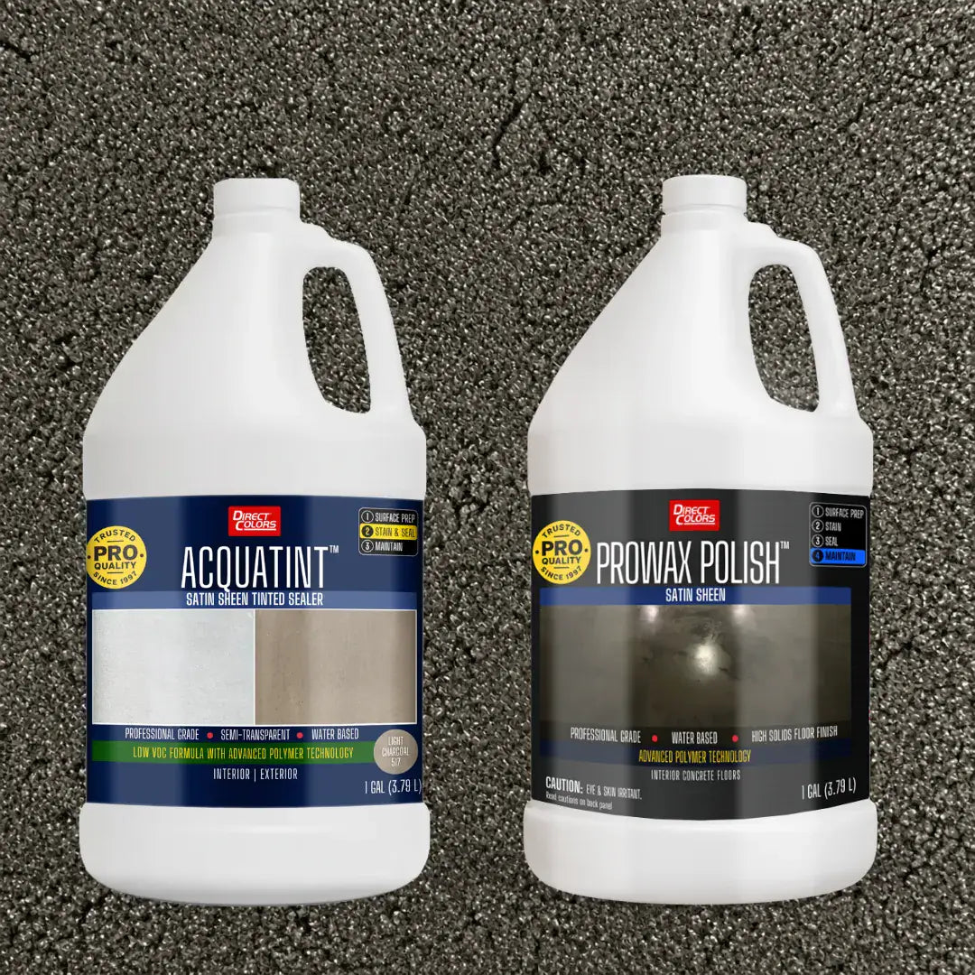 AcquaTint™ PRO Colored Sealer in 517 Light Charcoal with ProWax Polish™ Satin, 1 gallon 2-step kit