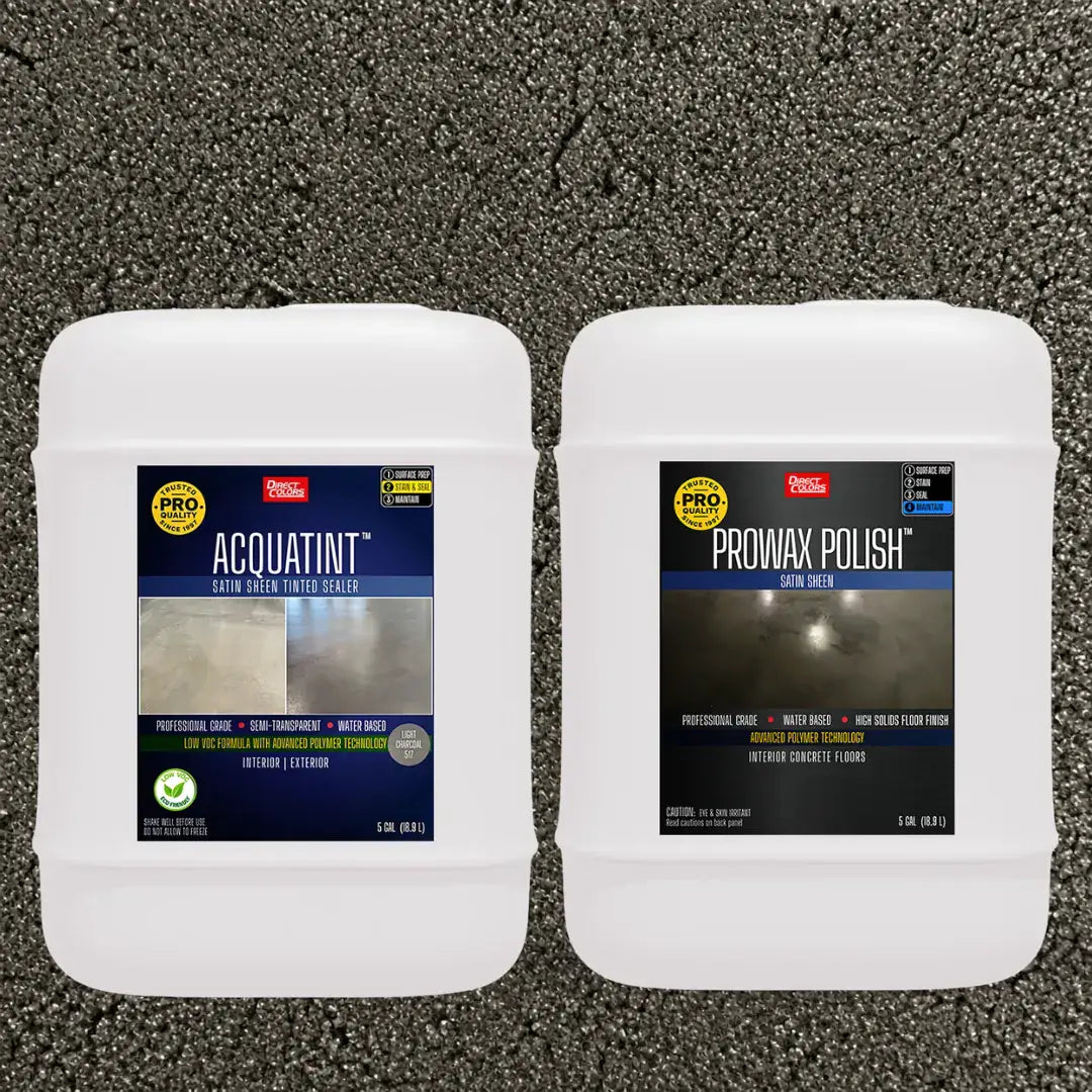 AcquaTint™ PRO Colored Sealer in 517 Light Charcoal with ProWax Polish™ Satin, 5 gallon 2-step kit