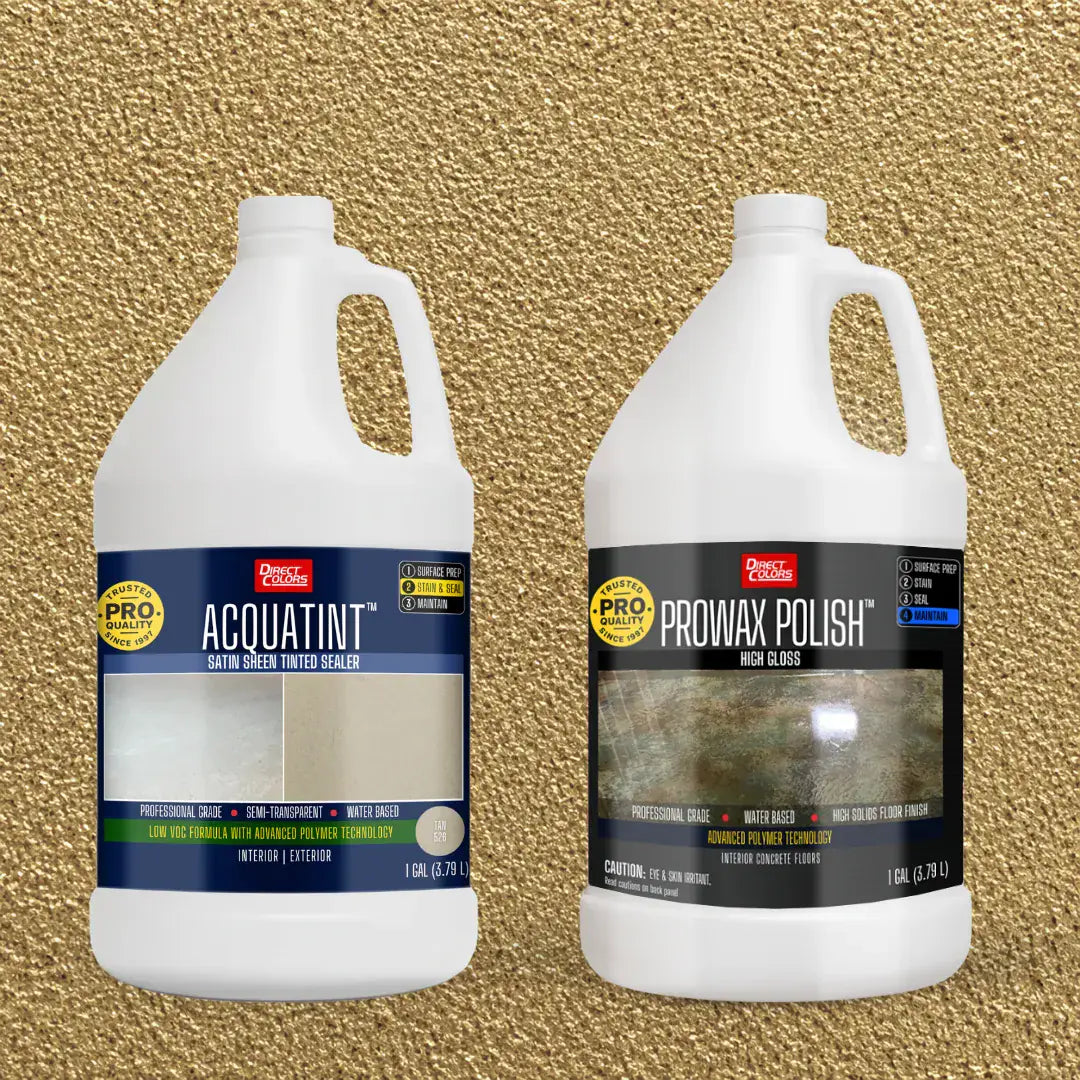 AcquaTint™ PRO Colored Sealer in 526 Tan with ProWax Polish™ High Gloss, 1 gallon 2-step kit