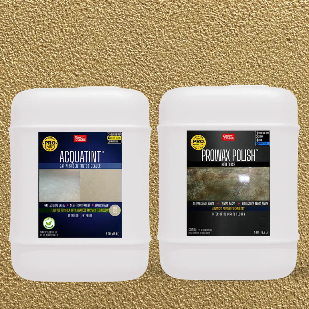 AcquaTint™ PRO Colored Sealer in 526 Tan with ProWax Polish™ High Gloss, 5 gallon 2-step kit