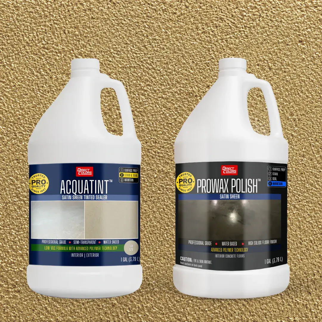 AcquaTint™ PRO Colored Sealer in 526 Tan with ProWax Polish™ Satin, 1 gallon 2-step kit