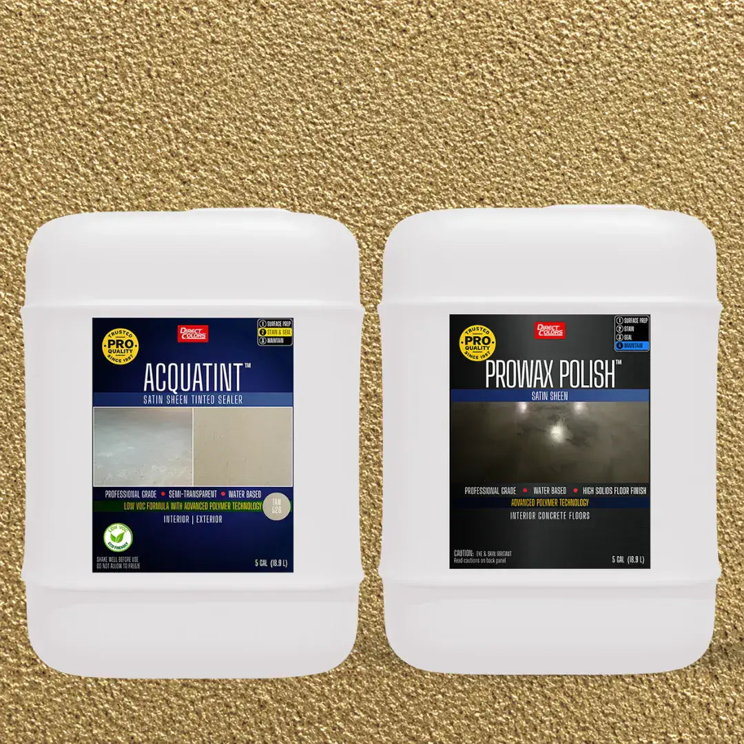 AcquaTint™ PRO Colored Sealer in 526 Tan with ProWax Polish™ Satin, 5 gallon 2-step kit