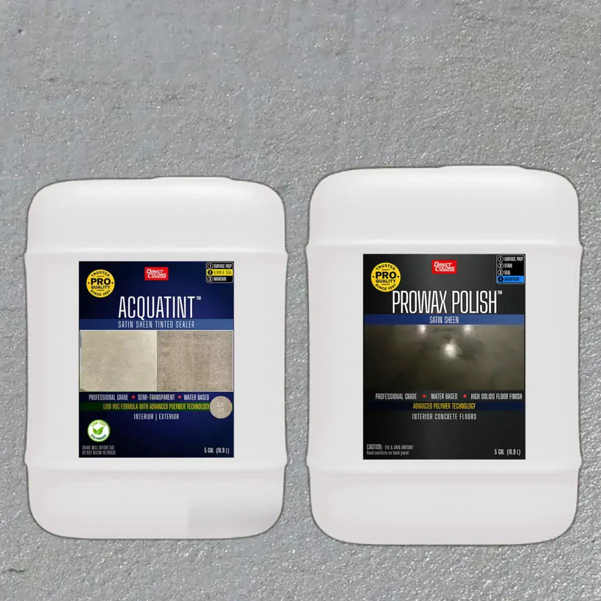 AcquaTint PRO 531 Eagle Gray with ProWax Polish Satin, 5 Gallon kit