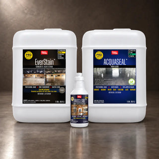 EverStain™ Acid Stain in Blackish with ProClean Neutralizer™ and AcquaSeal™ High Gloss, 5 gallon 3-step kit