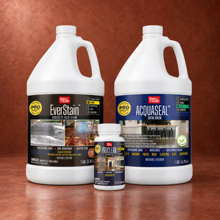 EverStain™ Acid Stain in English Red with ProClean Neutralizer™ and AcquaSeal™ Satin, 3-step kit