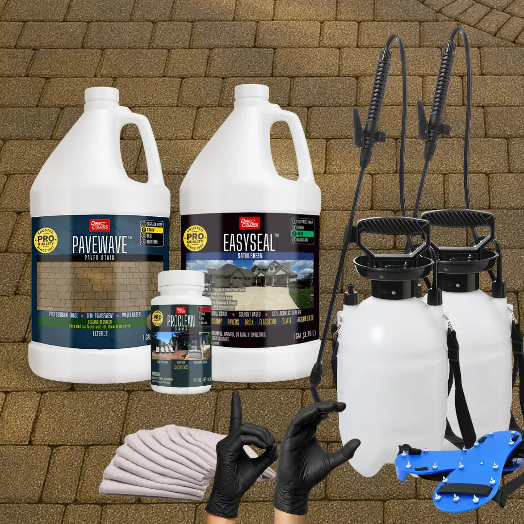 PaveWave™ Paver Stain in 903 Sepia with EasySeal™ Satin, 1 gallon 2-step kit