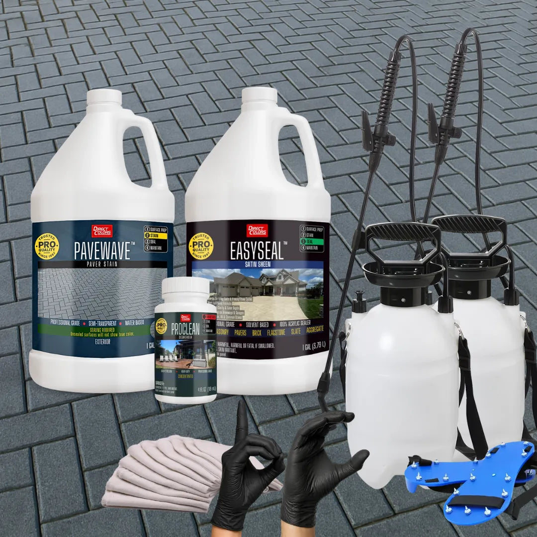 PaveWave™ Paver Stain in 905 Cinder with EasySeal™ Satin, 1 gallon 2-step kit