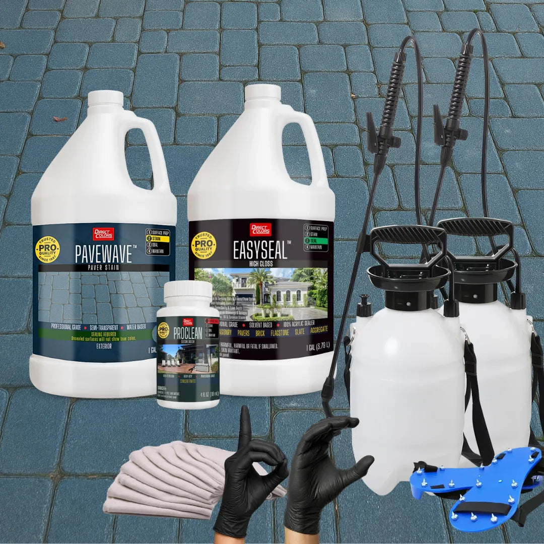 PaveWave™ Paver Stain in 924 Slate with EasySeal™ Gloss, 1 gallon 2-step kit