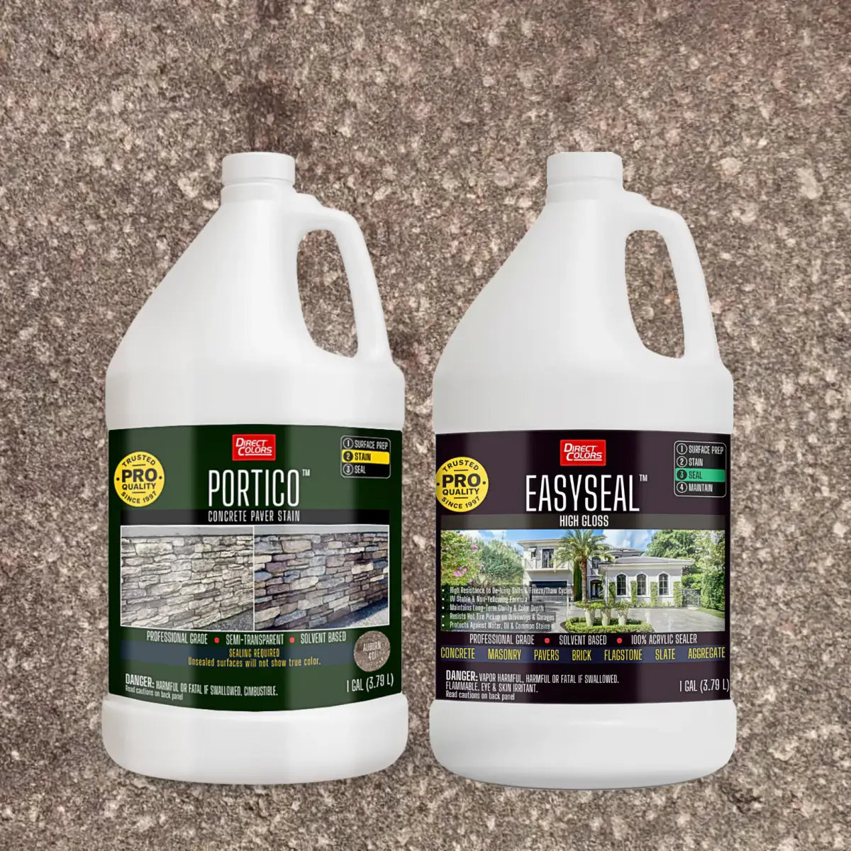 Portico™ Paver Stain in 701 Auburn with EasySeal™ High Gloss, 1 gallon 2-step kit