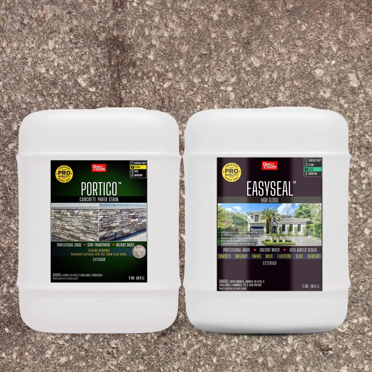 Portico™ Paver Stain in 701 Auburn with EasySeal™ High Gloss, 5 gallon 2-step kit