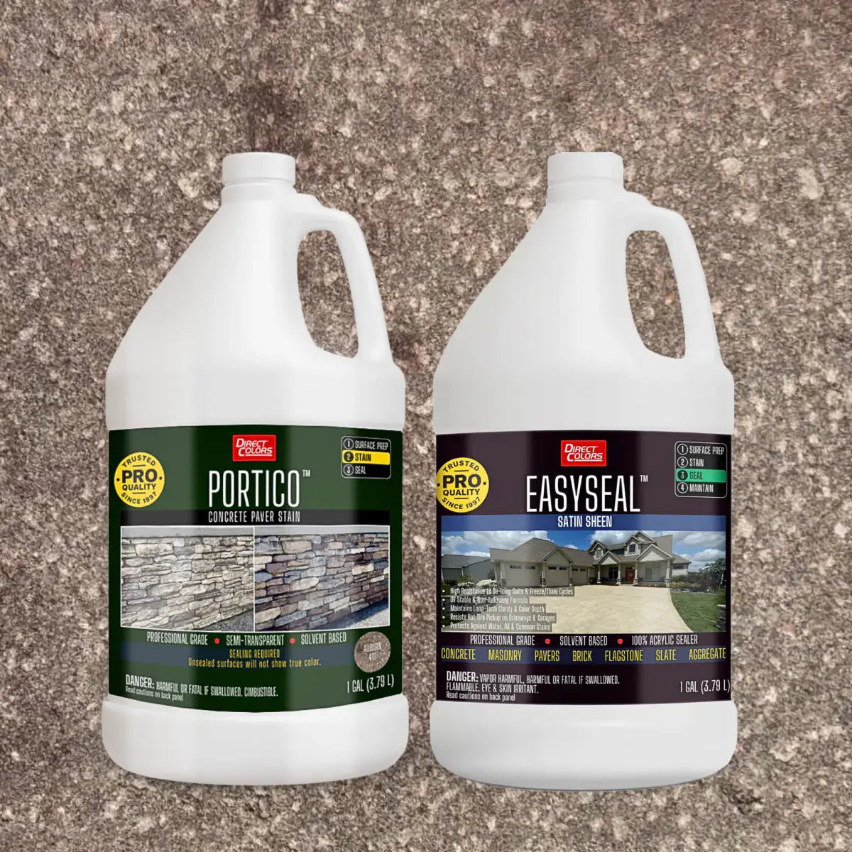 Portico™ Paver Stain in 701 Auburn with EasySeal™ Satin, 1 gallon 2-step kit