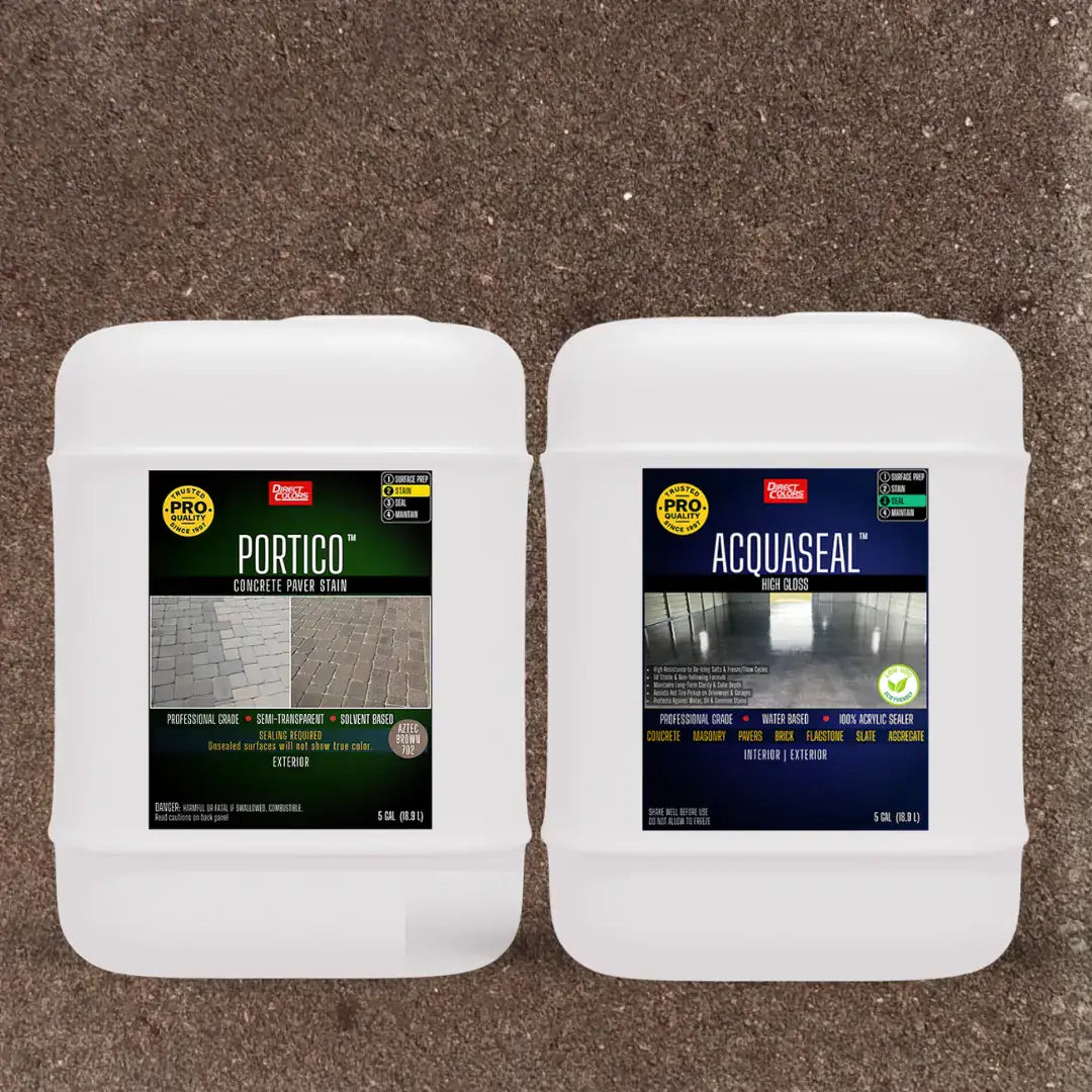 Portico™ Paver Stain in 702 Aztec Brown with AcquaSeal™ High Gloss, 5 gallon 2-step kit