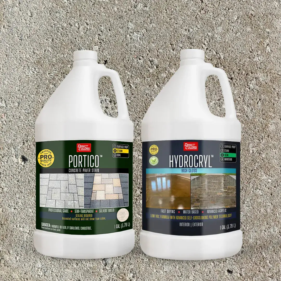 Portico™ Paver Stain in 704 Buff with HydroCryl™ High Gloss, 1 gallon 2-step kit