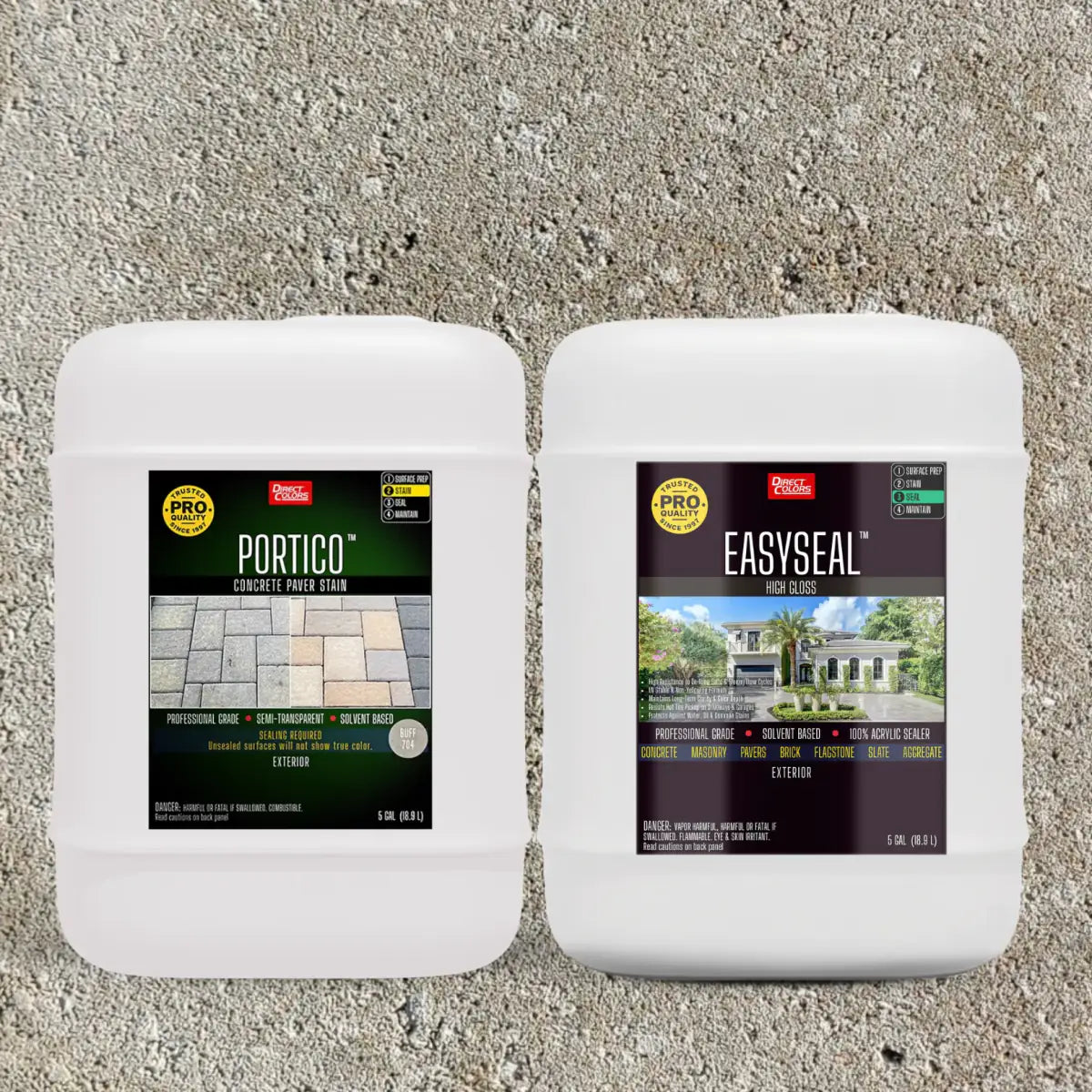 Portico™ Paver Stain in 704 Buff with EasySeal™ High Gloss, 5 gallon 2-step kit