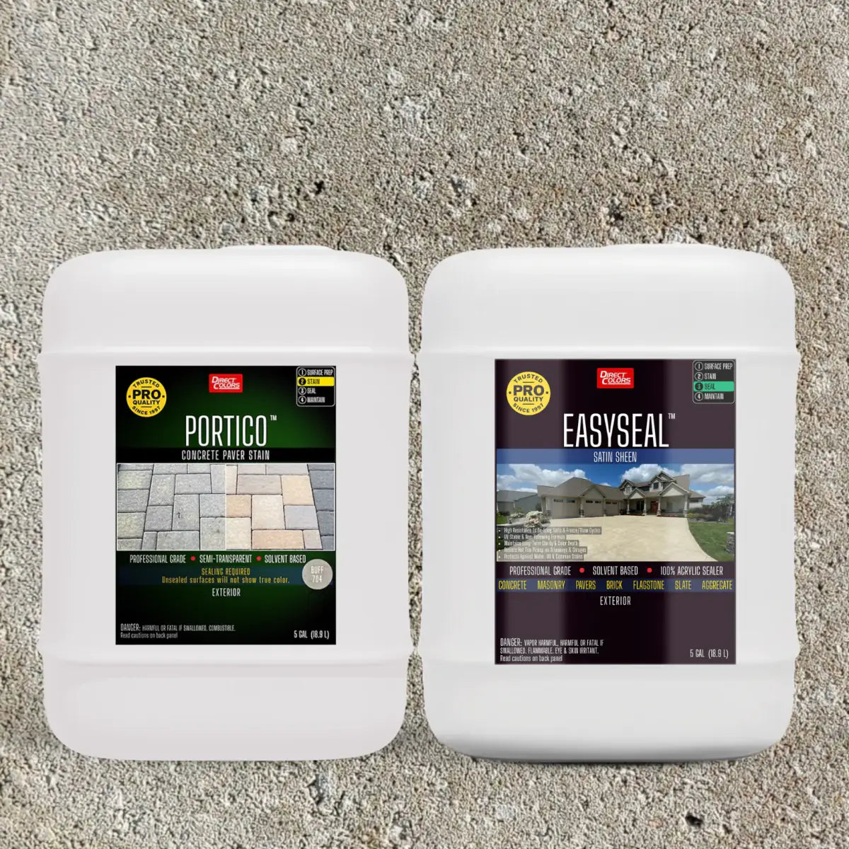 Portico™ Paver Stain in 704 Buff with EasySeal™ Satin, 5 gallon 2-step kit