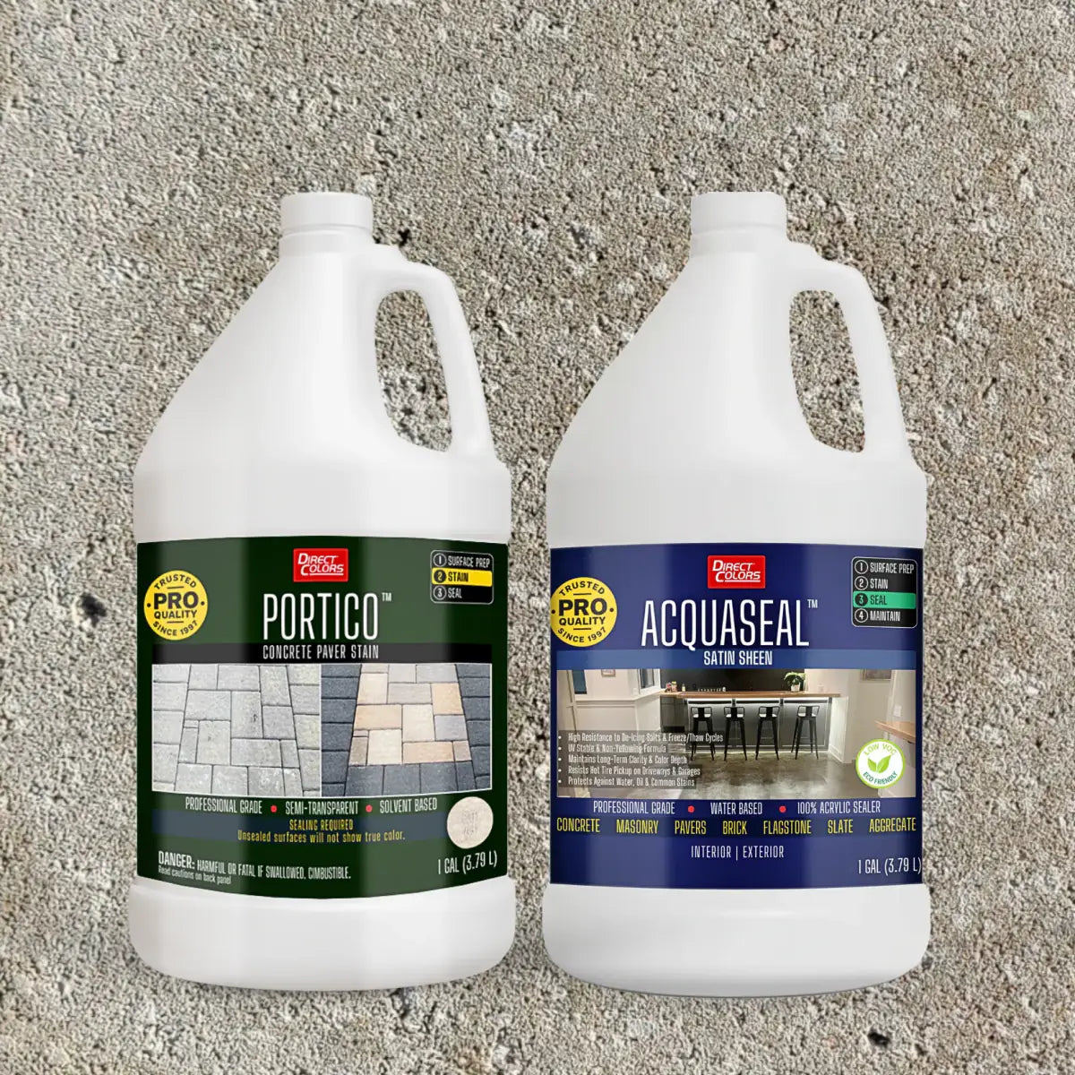Portico™ Paver Stain in 704 Buff with AcquaSeal™ Satin, 1 gallon 2-step kit