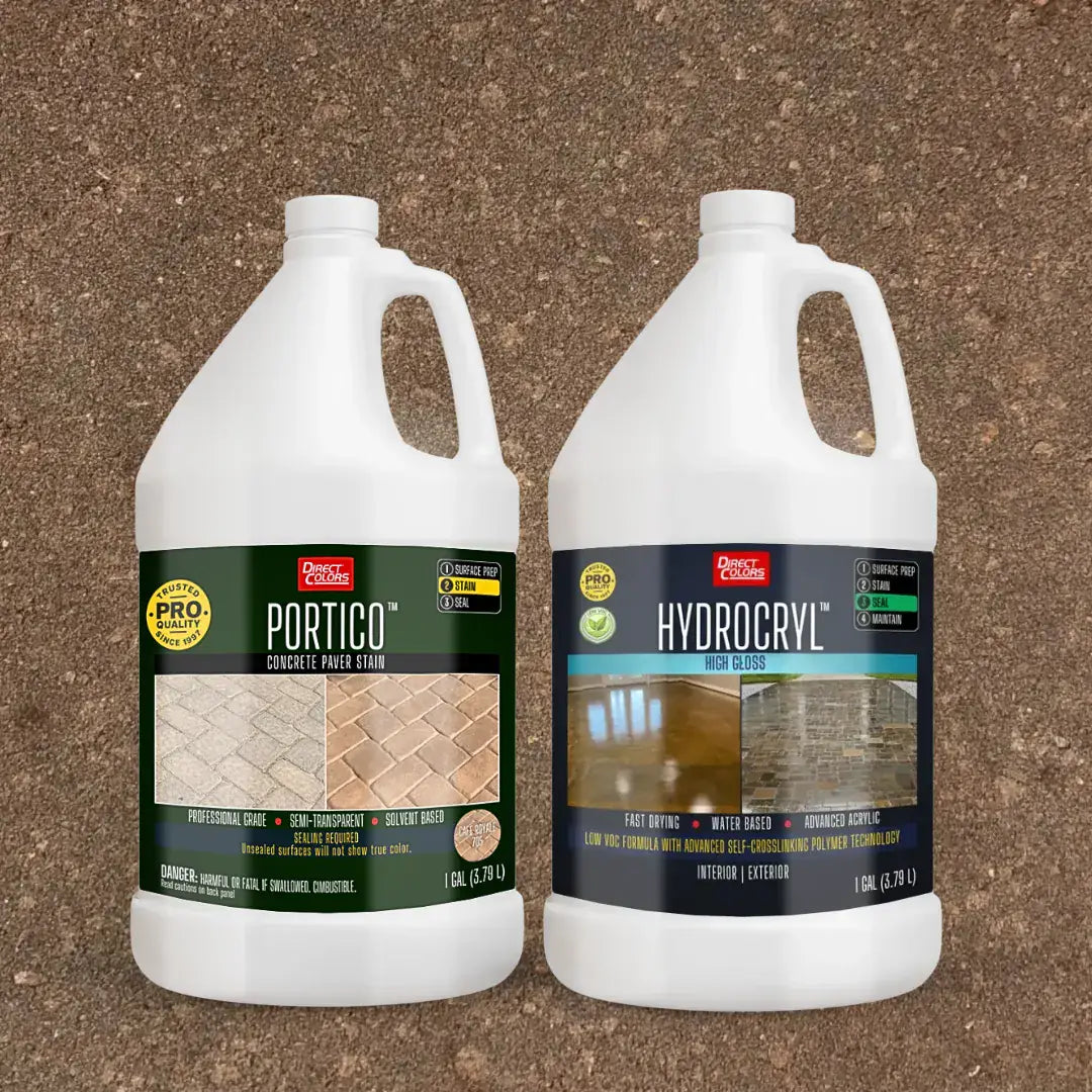 Portico™ Paver Stain in 705 Cafe Royale with HydroCryl™ High Gloss, 1 gallon 2-step kit