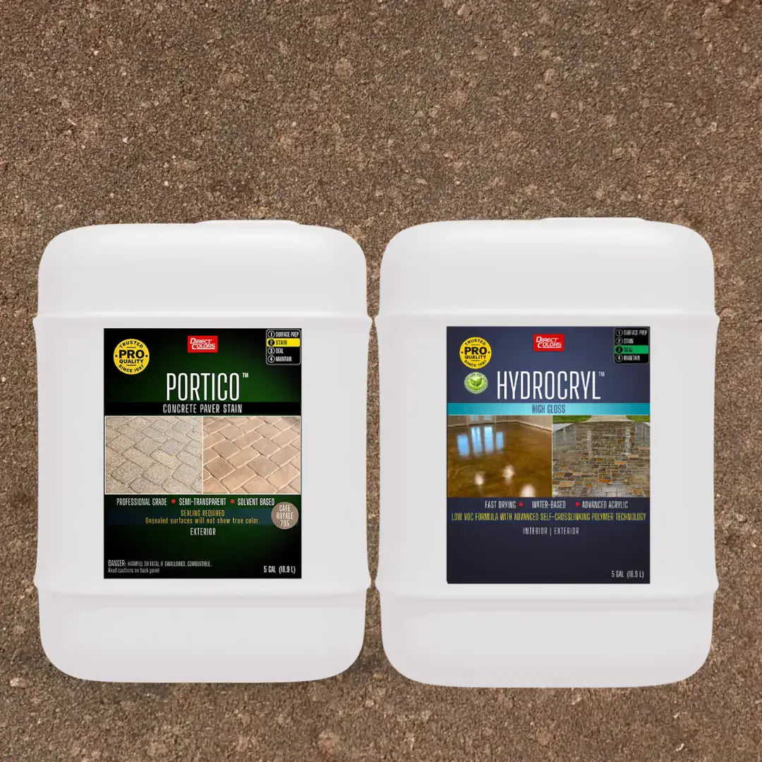 Portico™ Paver Stain in 705 Cafe Royale with HydroCryl™ High Gloss, 5 gallon 2-step kit