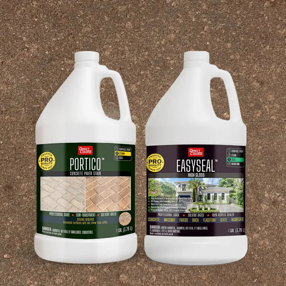 Portico™ Paver Stain in 705 Cafe Royale with EasySeal™ High Gloss, 1 gallon 2-step kit