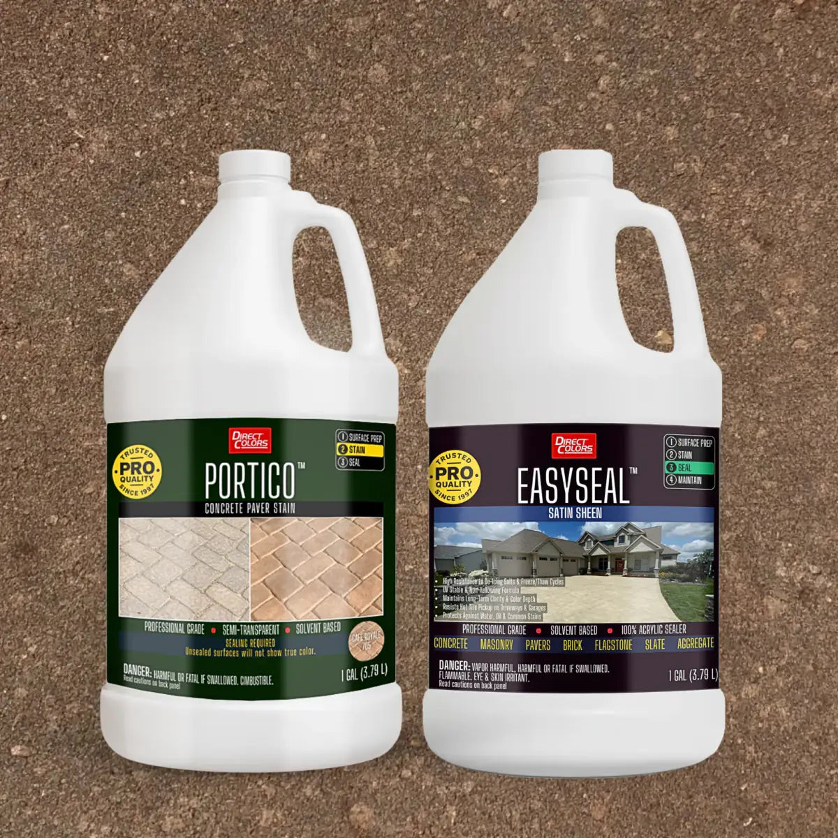 Portico™ Paver Stain in 705 Cafe Royale with EasySeal™ Satin, 1 gallon 2-step kit