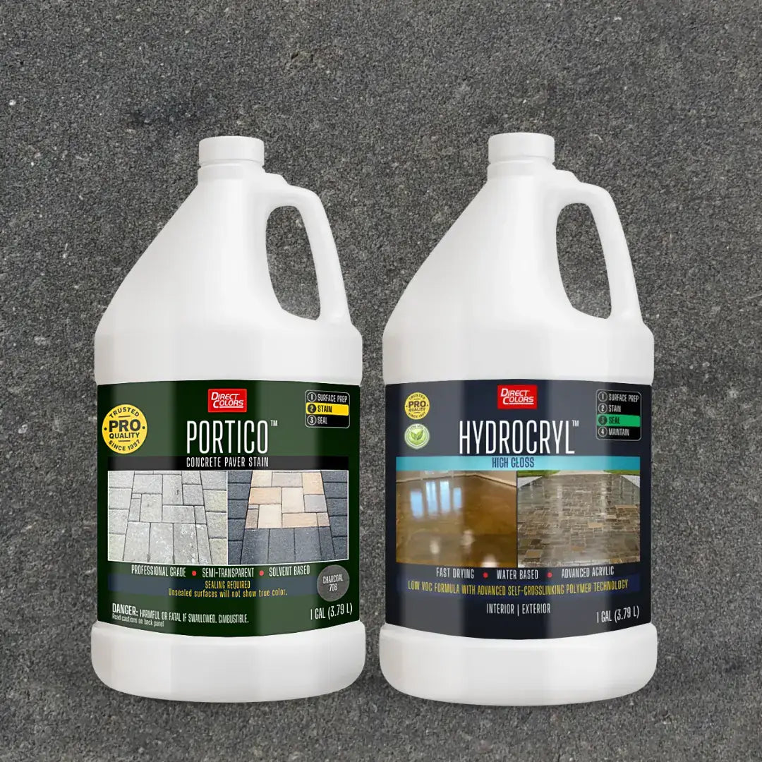 Portico™ Paver Stain in 706 Charcoal with HydroCryl™ High Gloss, 1 gallon 2-step kit